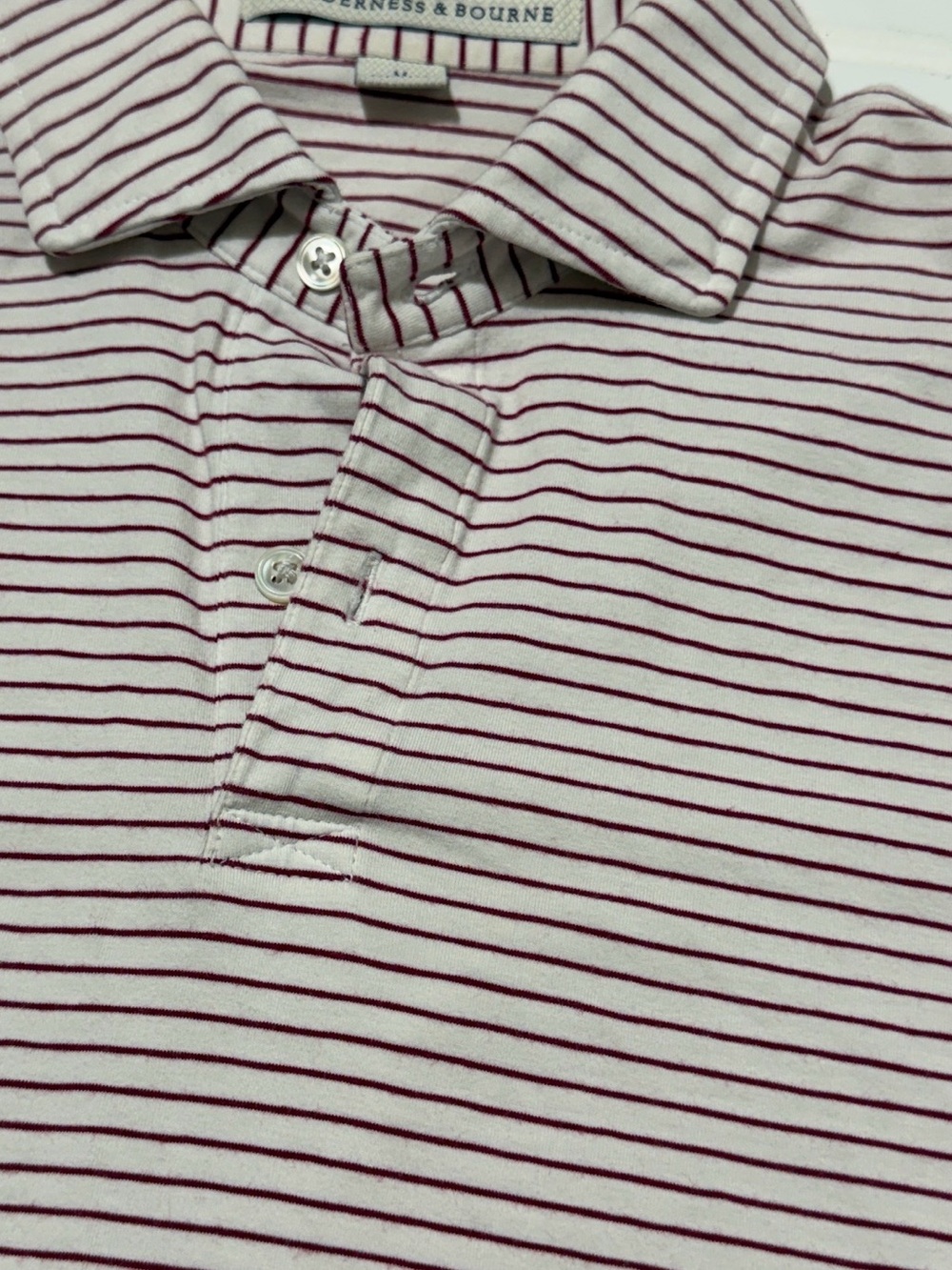 Holderness & Bourne Performance Polo | Pima Cotton Blend | Striped | Size Medium
